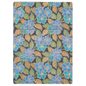 Elegante Blume Blue Periwinkle Floral Classic Klemmbrett (Rückseite)