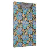 Elegante Blume Blue Periwinkle Floral Classic Klemmbrett (Rechts)