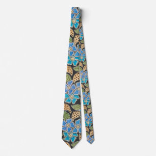 Elegante Blume Blue Periwinkle Floral Classic Krawatte