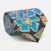 Elegante Blume Blue Periwinkle Floral Classic Krawatte (Gerollt)