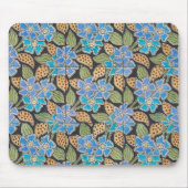 Elegante Blume Blue Periwinkle Floral Classic Mousepad (Vorne)