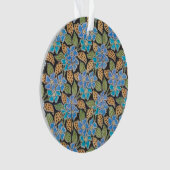 Elegante Blume Blue Periwinkle Floral Classic Ornament (Vorderseite)