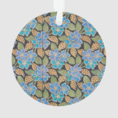 Elegante Blume Blue Periwinkle Floral Classic Ornament (Rückseite)