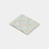 Elegante Blume Blue Periwinkle Floral Classic Post-it Klebezettel (angewinkelt)