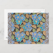 Elegante Blume Blue Periwinkle Floral Classic Postkarte (Vorne/Hinten)