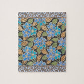 Elegante Blume Blue Periwinkle Floral Classic Puzzle (Vertikal)