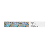 Elegante Blume Blue Periwinkle Floral Classic Rundum-Adressaufkleber (Person)