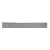 Elegante Blume Blue Periwinkle Floral Classic Satinband (Vorderseite)