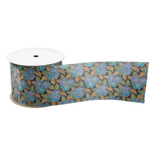 Elegante Blume Blue Periwinkle Floral Classic Satinband