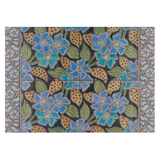 Elegante Blume Blue Periwinkle Floral Classic Schneidebrett (Vorderseite)