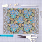 Elegante Blume Blue Periwinkle Floral Classic Seidenpapier (Handwerk)
