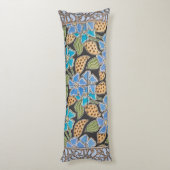 Elegante Blume Blue Periwinkle Floral Classic Seitenschläferkissen (Rückseite (Vertikal))