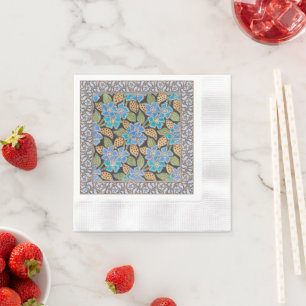 Elegante Blume Blue Periwinkle Floral Classic Serviette
