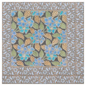 Elegante Blume Blue Periwinkle Floral Classic Stoff (Nahaufnahme)