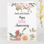 Elegante Blume Blühende Paarjubiläumskarte Karte (Gelbe Blume)