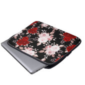 Elegante Blume Blumenmuster nahtlos Muster Laptopschutzhülle (Vorne Knopf)