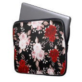 Elegante Blume Blumenmuster nahtlos Muster Laptopschutzhülle (Vorderseite Links)