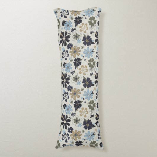 Elegante Blume Blumenmuster Seitenschläferkissen (Vorderseite Vertikal)