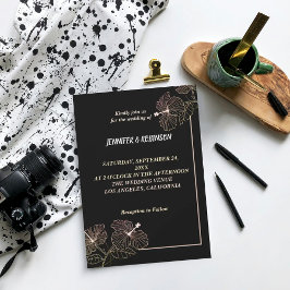 Elegante Blume Blütenhochzeit Einladung