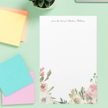 Elegante Blume Border Personalisiert Wedding