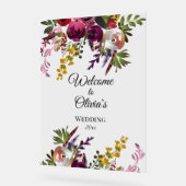 Elegante Blume Bouquet Acrylschild (Winkel)