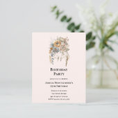 Elegante Blume Bouquet mit Dreamcatcher Geburtstag Postkarte (Stehend Vorderseite)