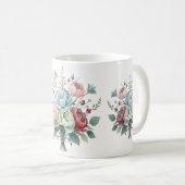 Elegante Blume Bouquet Soft Pastellfarben Kaffeetasse (VorderseiteRechts)
