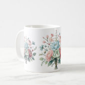 Elegante Blume Bouquet Soft Pastellfarben Kaffeetasse (Vorderseite Links)