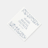 Elegante Blume Brautparty Napkins Serviette (Ecke)