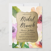 Elegante Blume Bridal Brunch | Brautparty Einladung (Vorderseite)