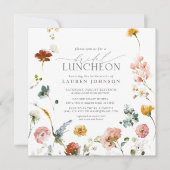 Elegante Blume Bridal Luncheon Einladung (Vorderseite)