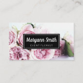 Elegante Blume Buds | Florist Visitenkarte (Vorderseite)