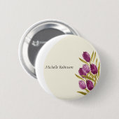 Elegante Blume Button (Vorne & Hinten)