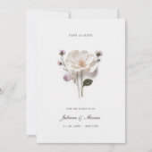 Elegante Blume Chic Save The Date (Vorderseite)
