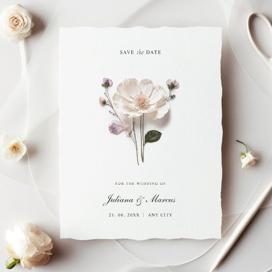 Elegante Blume Chic Save The Date