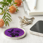 Elegante Blume Custom Sobriety Gift Schlüsselanhänger (Seite)