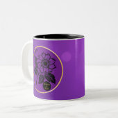 Elegante Blume Custom Sobriety Gift Zweifarbige Tasse (Vorderseite Links)