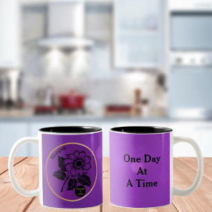 Elegante Blume Custom Sobriety Gift Zweifarbige Tasse