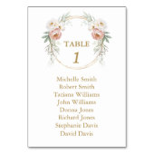 Elegante Blume der weißen Dusty-Rose Tischnummer (Rückseite)