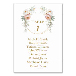 Elegante Blume der weißen Dusty-Rose Tischnummer