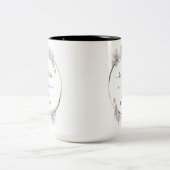 Elegante Blume der weißen Orchidee Blühen Taufe Zweifarbige Tasse (Mittel)