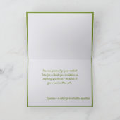 Elegante Blume der Weißen Orchideen Grüne Buds Rom Karte (Innenseite)