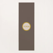 Elegante Blume des Lebens auf braunem Hintergrund Yogamatte (Rückseite)