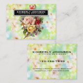 Elegante Blume Design Business Card 3.5x2.5 Visitenkarte
