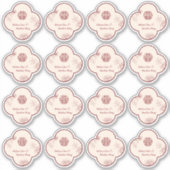 Elegante Blume Double Xi Chinesische Hochzeit Aufkleber (Vorderseite)