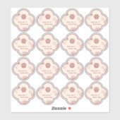 Elegante Blume Double Xi Chinesische Hochzeit Aufkleber (Blatt)