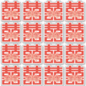 Elegante Blume Double Xi Chinesische Hochzeit Aufkleber (Vorderseite)