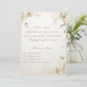 Elegante Blume Einladung (Stehend Vorderseite)