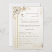 Elegante Blume Einladung (Rückseite)