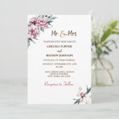 Elegante Blume Einladung (Stehend Vorderseite)